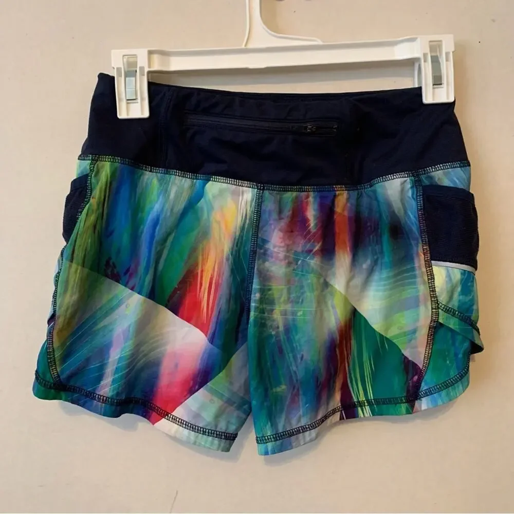 Athleta Tropea Ready Set Shorts 228702 Colorful Tie Dye